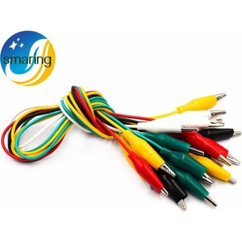 10pcs Alligator Clip Double E-Ended Clips Crocodile Cable Alligator Jumper Wire Test Leads For Arduino Instrument Connection Toy