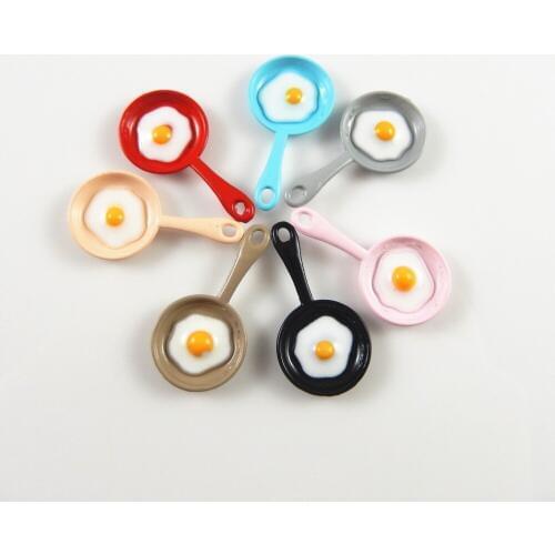 10PCS Funny Charms Mix Multicolor Egg Pans Creative Baby Jewelry Pendant Cute Alloy Necklace Bracelet Charms DIY Earrings 52977