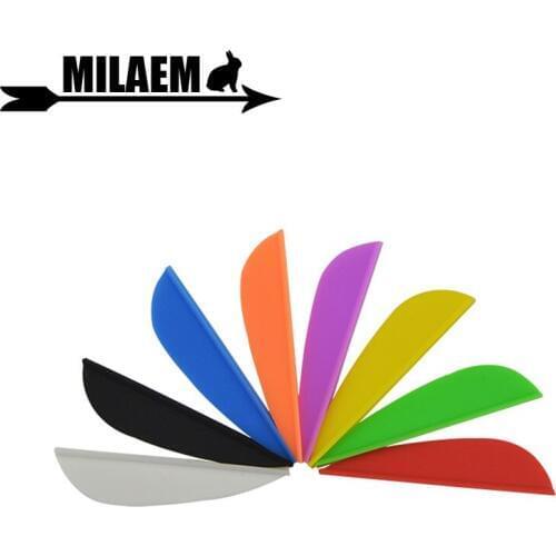 100pcs 1.75 inch Archery Rubber Feather Arrow Feather Arrow Vanes Fletching Carbon Woodon Bamboo Arrow Shooting Accessories