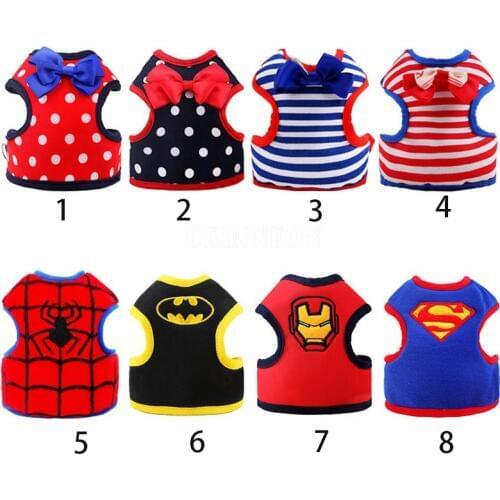 100Pcs/Lot Small Dog Lovely Clothes For You Pet Traction Rope Chest Strap Pet Harness Padded Heavy Duty Dog Collar Harness Pet