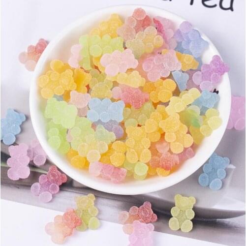 20pcs/lot Cartoon Animals Flat back Cabochon Bear Flatback Cabochons for Kids Hair Bows Scrapbooking Phone Decor