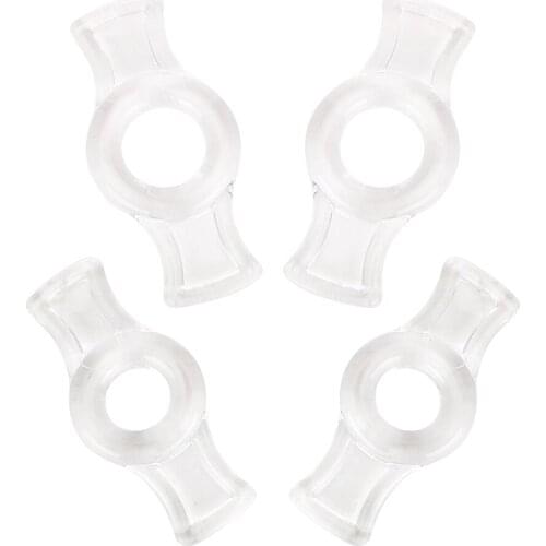 4pcs/set TPE 4 Size Penis Enlargerment Cock Rings Delay Ejaculation Penis Ring Adult Product