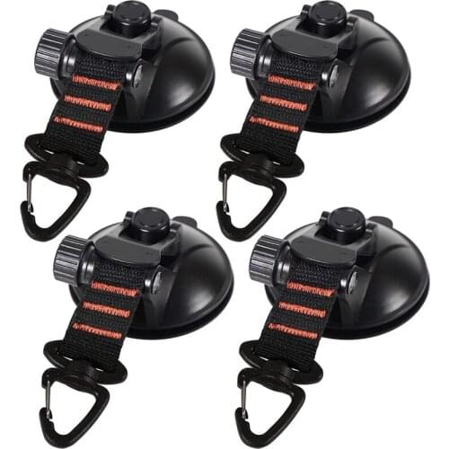 4 Pcs 360° Suction Cup Anchor Securing Hook Tie Down Camping Tarp As Car Side Awning Pool Tarps Tents Securing Hook