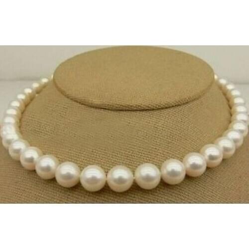 8-9MM AA+ White Freshwater Cultured Pearl Necklace 17"