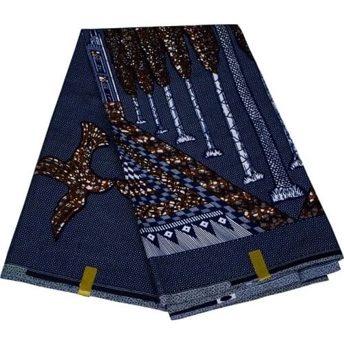 Ankara African Polyester Wax Prints Fabric Binta Real Wax High Quality 6 yard African Fabric for Party Dresses