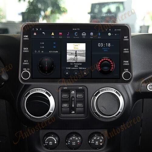Android 9.0 Tesla Screen And Car LCD Dashboard For Jeep Wrangler 3 JK 2010-2017 Auto Instrument Headunit Radio Stereo Multimedia