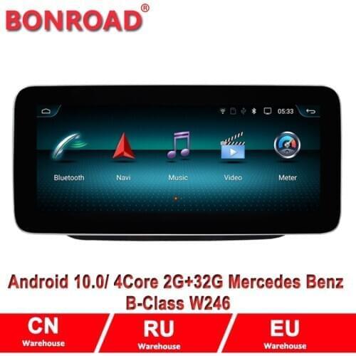Bonroad Android 10.0 Car GPS Navigation Multimedia Player For Mercedes benz B Class W246 2011-2018 8 CORE 4G audio multimedia I