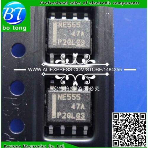 Free shipping 100pcs NE555DR NE555D NE555 IC 555 SMD SOP-8