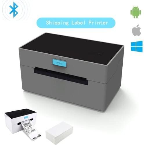 Bluetooth Shipping Label Printer 4x6 Thermal Barcode Printer Mobile Android IOS PC MAC USB Connection for Shopify Etsy USPS