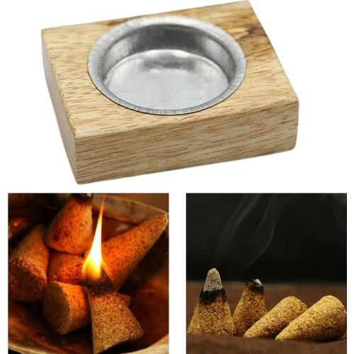 Temple Wooden Charcoal/Cone Burner Incense Holder for Candle Cone Incense Burner