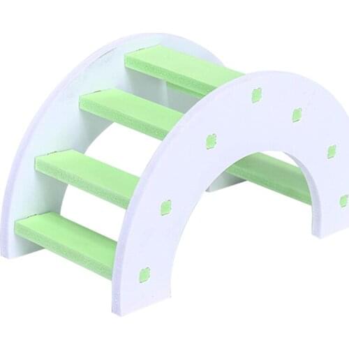 Hamster Ladder Rainbow Bridge Pet Teething Toys Wooden Bridge Hanging Toys Small Animals Cage Accessories Cute Pet Gifts Product