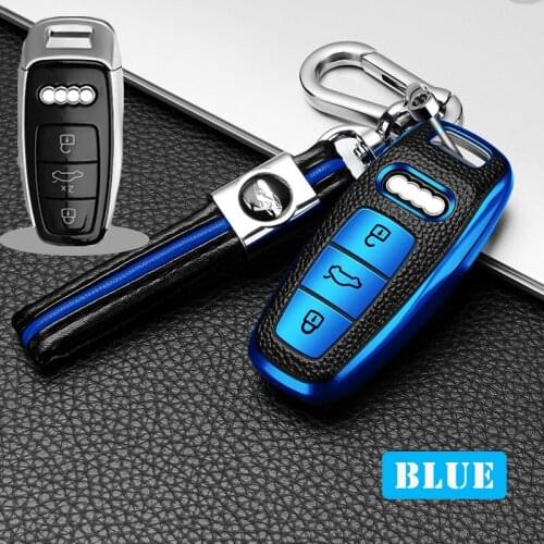 For MOLLE di TPU Caso della Protezione della copertura di Chiave Dell'automobile Per Audi A6L A7 A8 Q8 E-tron C8 D5 2019 2020