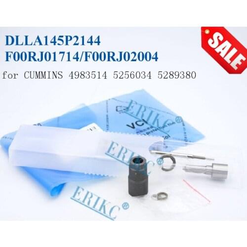 ERIKC Fuel Injector Nozzle DLLA145P2144 Sprayer Valve F00RJ01714 Repair Kit CR for 0445120187 Inyector CUMMINS 4983514 5256034