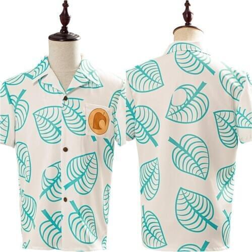 Animal Cosplay Crossing T Shirt Tom Nook Cosplay Shirt Costume Adult Men Women Short Sleeve Tops