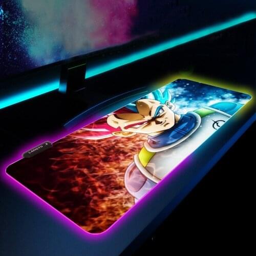 Anime DBZ RGB Gaming Mouse Pad Laptop Keyboard Mousepad Pads Notbook Computer PC Accessories Game Mousemat Player Play Mats Csgo