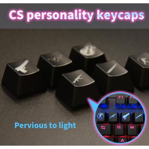 CS GO Gaming keycaps Key Button CSGO key caps game keycap Game Accessories Personality Pervious ABS Cap for Mechanical keyboard