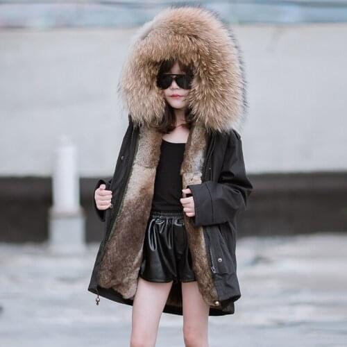 JKP Baby Girl Winter Clothes Childrens Jacket Winter Outwear Autumn Baby Girl Jackets Warm Natural Fox Fur Collar