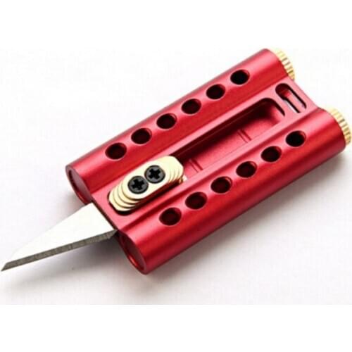 Outdoor EDC Mini Folding Knife Detachable Knife Paper Cutting Mini Blade Knives Brass Pocket Key Ring Multi Tools