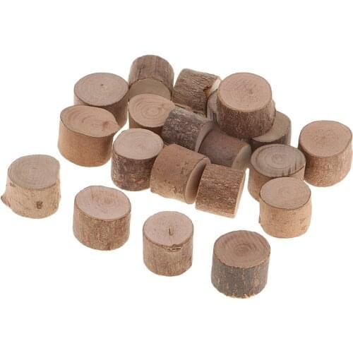 Natural Tree Blocks,Wooden Building Blocks Set 30 Pieces,Natural Unfinished Wood Shapes Wood Pieces for DIY Modelling Crafts