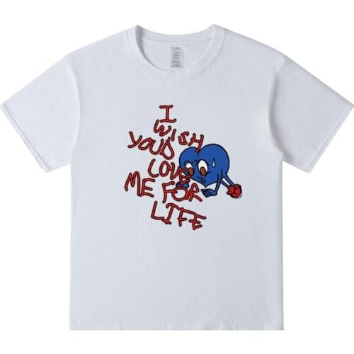 New Summer Harajuku Men T-Shirt I Wish You Love Me For Life Printed T Shirt Brockhampton Ginger Hip Hop Tees Funny Cotton Tshirt