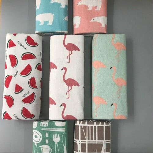 New Arrival Cotton Linen Printed Fabric Woven Sewing Canvas Cloth Linen Cotton Fabric for Textile Cushion Tablecloth Sofacover