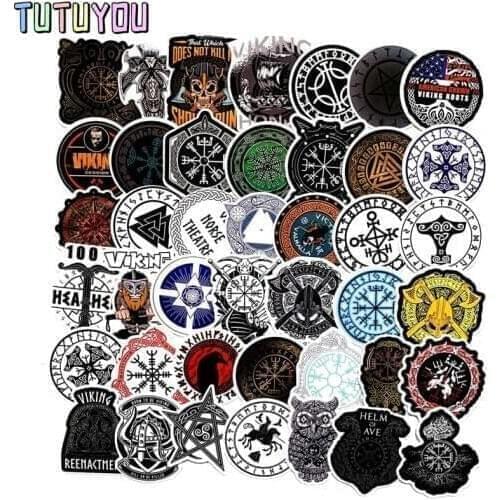 PC1539 50 Pcs/set Viking Sticker Waterproof For Laptop Moto Skateboard Luggage Guitar Furnitur Decal Toy Stickers