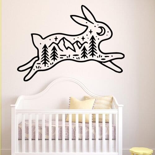 Modern Nature Stick figure tags Wall Sticker Removable Self Adhesive Watercolo For Living Room Bedroom Sticker Home Decor