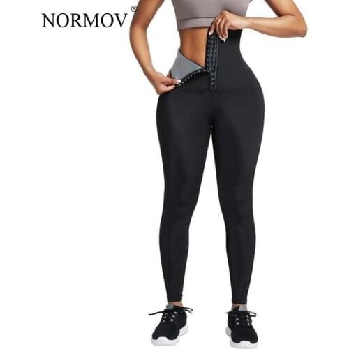 NORMOV High Waist Sport Legging Breasted Butt Lift Tummy Control Leggings Running Sweat Abdomen Fitness Workout Legging Women