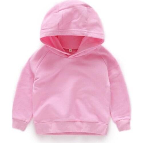 Girls Boys Hoodie Solid Color Sweatshirt Children Coat Jacket Outwear Children’s Clothes