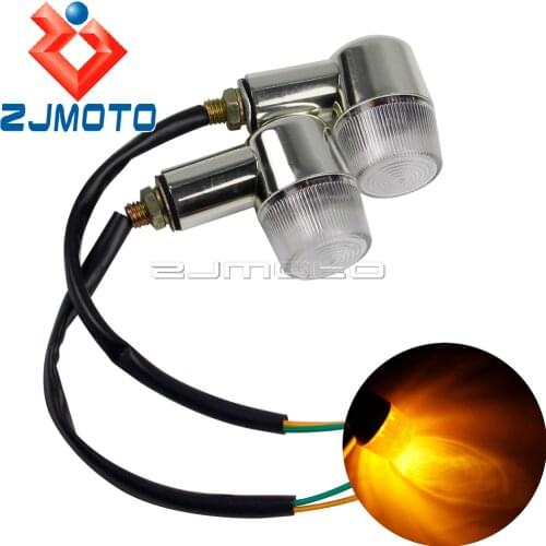 Universal Motorcycle Turn Signal Lights Blinker Amber Flasher Light For Honda Kawasaki Suzuki Yamaha Turn Indicator Lamp
