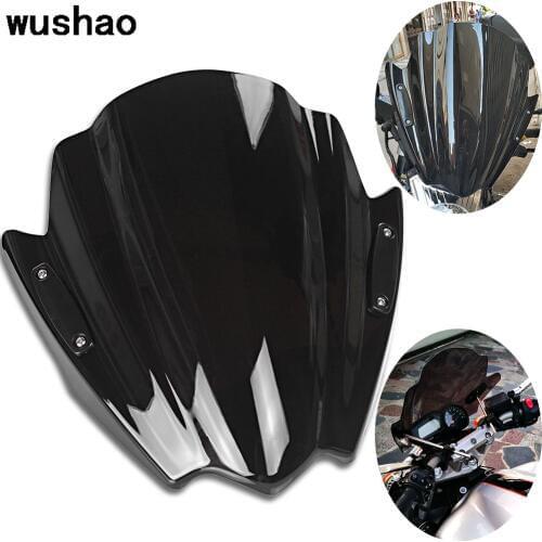 Parabrisas Moto Universal Motorcycle Windshield Windscreen 7/8" & 1" Handlebar For Benelli Honda Kawasaki Suzuki Yamaha FZ6