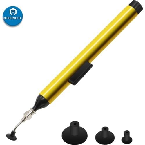 Vacuum Suction Pen 3 Suction Headers IC SMD Tweezers Pick Up Tools Universal Desoldering Solder Sucker Pump
