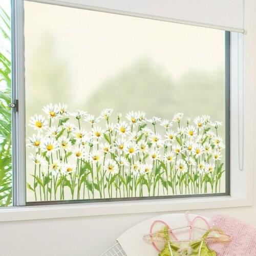 Daisy Baseboard Stickers DIY Flowers Wall Decals for Kids Room Baby Bedroom Home Decoration Accessories