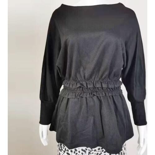 Cheap Sale Black Women Sweatshirt O neck Female Tops Sweat Shirts Real Picture