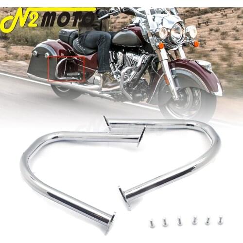 2PCS Motorbike Rear Highway Crash Bar Engine Guard Protector For Indian Vintage Challenger Limited Chief Chieftain Elite Classic