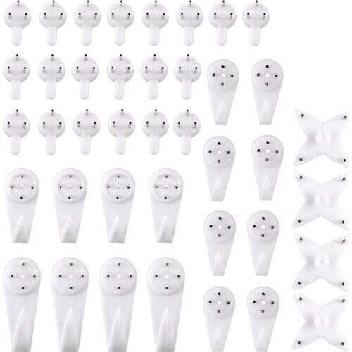 40Pcs Invisible Nail Screws Wall Hooks Picture Hangers Traceless Photo Hook Multi Function Picture Painting Frame Hanger