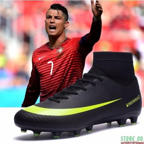 Indoor Soccer Shoes for Men Football Shoes Kids Training Sneakers Original TF AG Spikes Soccer Cleats Futsal Male Football Boots