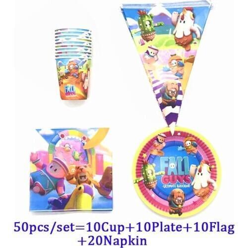 Guys Ultimate Knockout Game Design Christmas Party Theme Decorations Banner Boys Games Birthday Party Supplies Paper Cup Plates