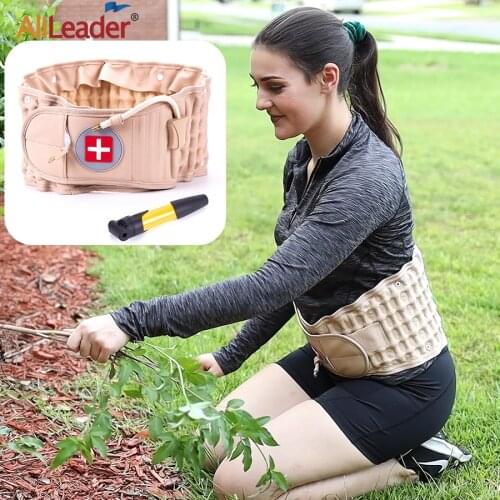 Alileader Lumbar Back Belt Massager Spinal Air Decompression Strap Backache Relief Massager Support Lumbar Back Health Care
