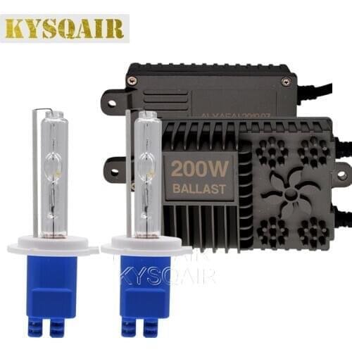 KYSQAIR 200W High Power Ballast Xenon H1 H3 H7 H11 9005 9006 6000K 8000K Car Headlight Xenon Lamp 12V 200W HID Conversion Kit