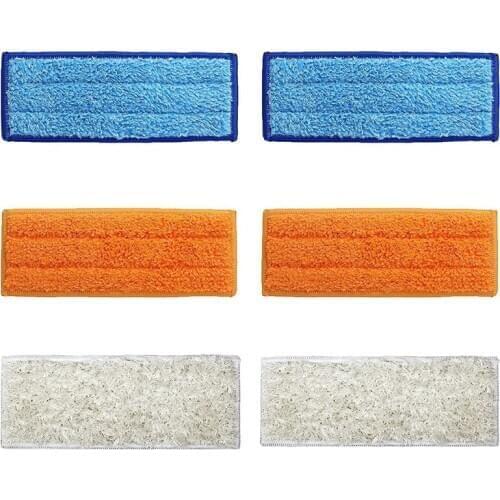 Washable Mopping Pads Cloths Replacement Kit for IRobot Braava Jet 200 Series 240 241 245 250 with 2 Wet 2 Dry 2 Damp