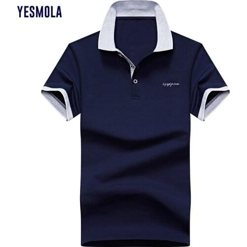 YESMOLA Mens Polo Shirt Cotton Summer Casual Shirt Polo Men Tops High Quality Mens Clothing Holiday Boys Shirts Plus Size