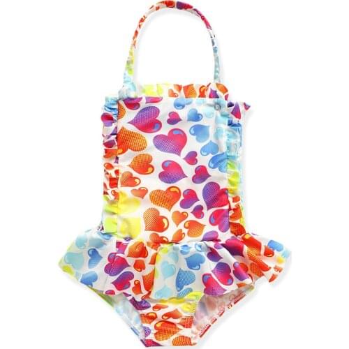 New Childrens Swimwear Korean Baby Hot Spring Clothes Girl Baby Love and Comfortable All-in-one Bikini Swimsuit