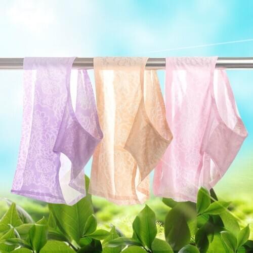 The New Ultra Thin Sexy Perspective Seamless Ice Silk Underwear Female Mid-Waist Comfortable Breathable Briefs Head