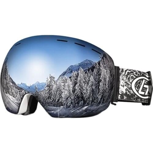 High quality men and women mountaineering wind - proof fog - proof double - layer glasses skiing training competition glasses