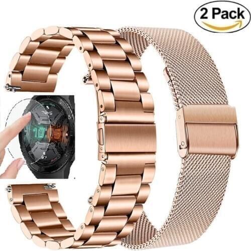 Stainless Steel Wrist Strap for HUAWEI WATCH GT 2 46mm 42mm 2E Band Metal Bracelet Watchband for HONOR Magic 20mm 22mm WristBand