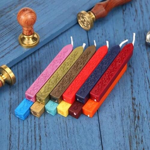 Retro Sealing Wax Stick Seal Stamps for Wedding Invitations Gift Cards DIY Scrapbooking Sealing Stamp Tool