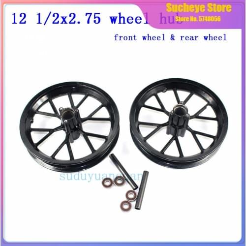 New 12.5x2.75 Front & Rear rim wheel hub use 12 1/2 x 2.75 tire for Dirt Bike MX350 MX400 43CC 47CC 49CC Mini Moto E-Scooter