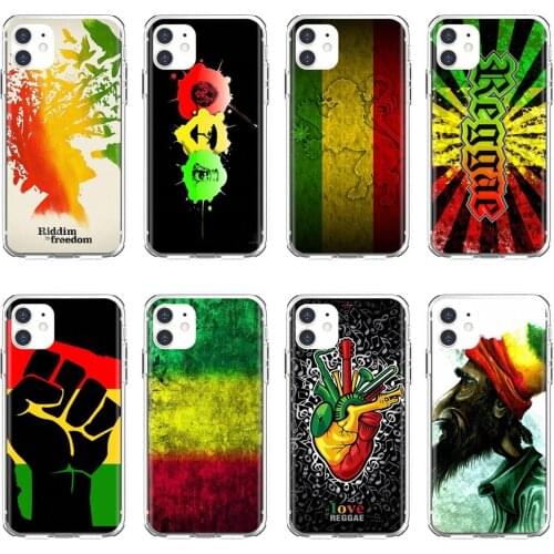 For Xiaomi Redmi 2 S2 3 3S 4 4A 5 5A 5 6 6A 7A 9 9T 9C 9A Pro Pocophone F1 Silicone Cover Reggae-Red-Gold-Green-Jamaican-music