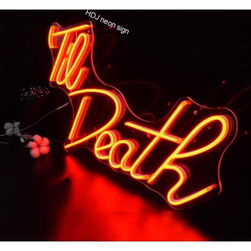 Custom Waterproof Led Flex Neon Sign Light Tie Death Visual Art Bar Pub Club Wall Hanging Flexible Neon Decor For Room Party